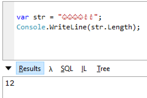 String.Length with emojis will not do what you expect